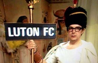 Eric Morecambe supporting Luton Town FC