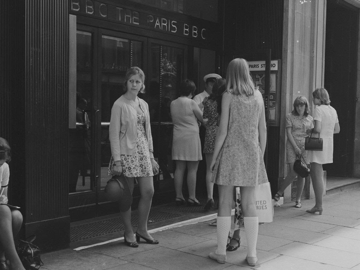 Fans outside the BBC Paris Studios in Regent Street.