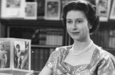 1950s photographic portrait of Queen Elizabeth II of the UK.