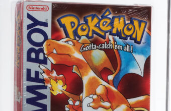 Pokemon Red Version video game cartridge for Nintendo Game Boy sealed, boxed and rated.