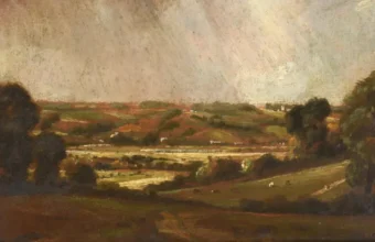 Dedham Vale oil sketch by Constable.