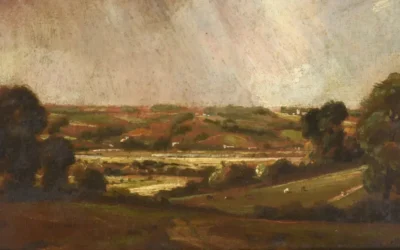 Dedham Vale oil sketch by Constable.