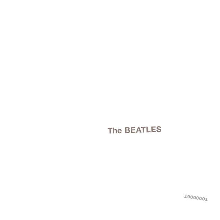 The Beatles 1968 album known as The White Album.