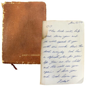 Bible given to OJ Simpson by Robert Kardashian Sr