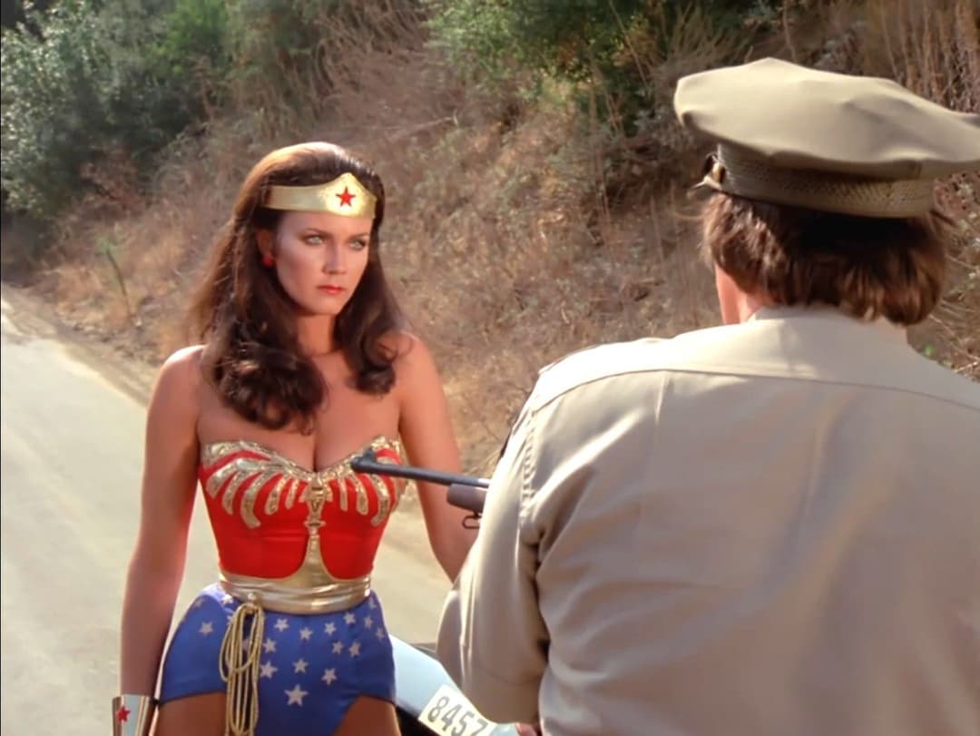 Lynda Carter as Wonder Woman.