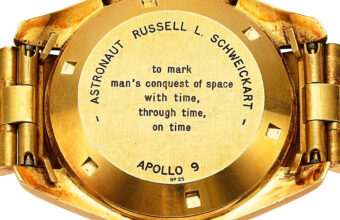 Omega Speedmaster watch gifted to Apollo 9 astronaut Russell L Schweickart.