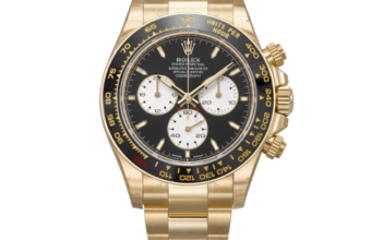 ROLEX. AN OUTSTANDINGLY RARE, IMPORTANT AND HIGHLY ATTRACTIVE 14K GOLD CHRONOGRAPH WRISTWATCH WITH 'PAUL NEWMAN JOHN PLAYER SPECIAL' DIAL AND BRACELET