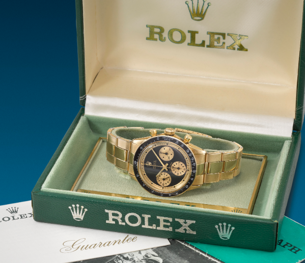 Rolex Daytona Le Mans in yellow gold in full packaging.