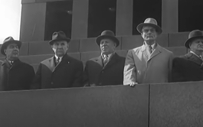 May Day Parade Red Square Moscow 1967 still from Pathe News newsreel via YouTube