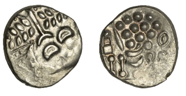 Stater from the Cranborne Hoard of Durotriges coins.