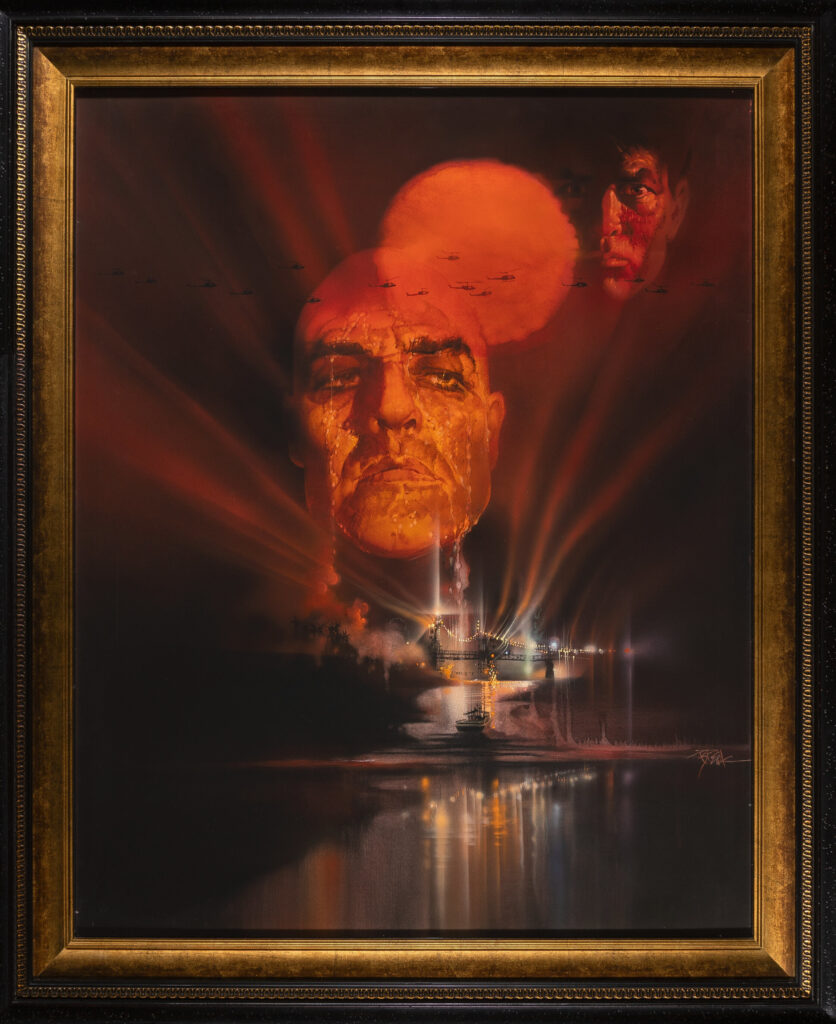 Bob Peak poster art original for Apocalypse Now by Francis Ford Coppola showing Marlon Brando and Martin Sheen.