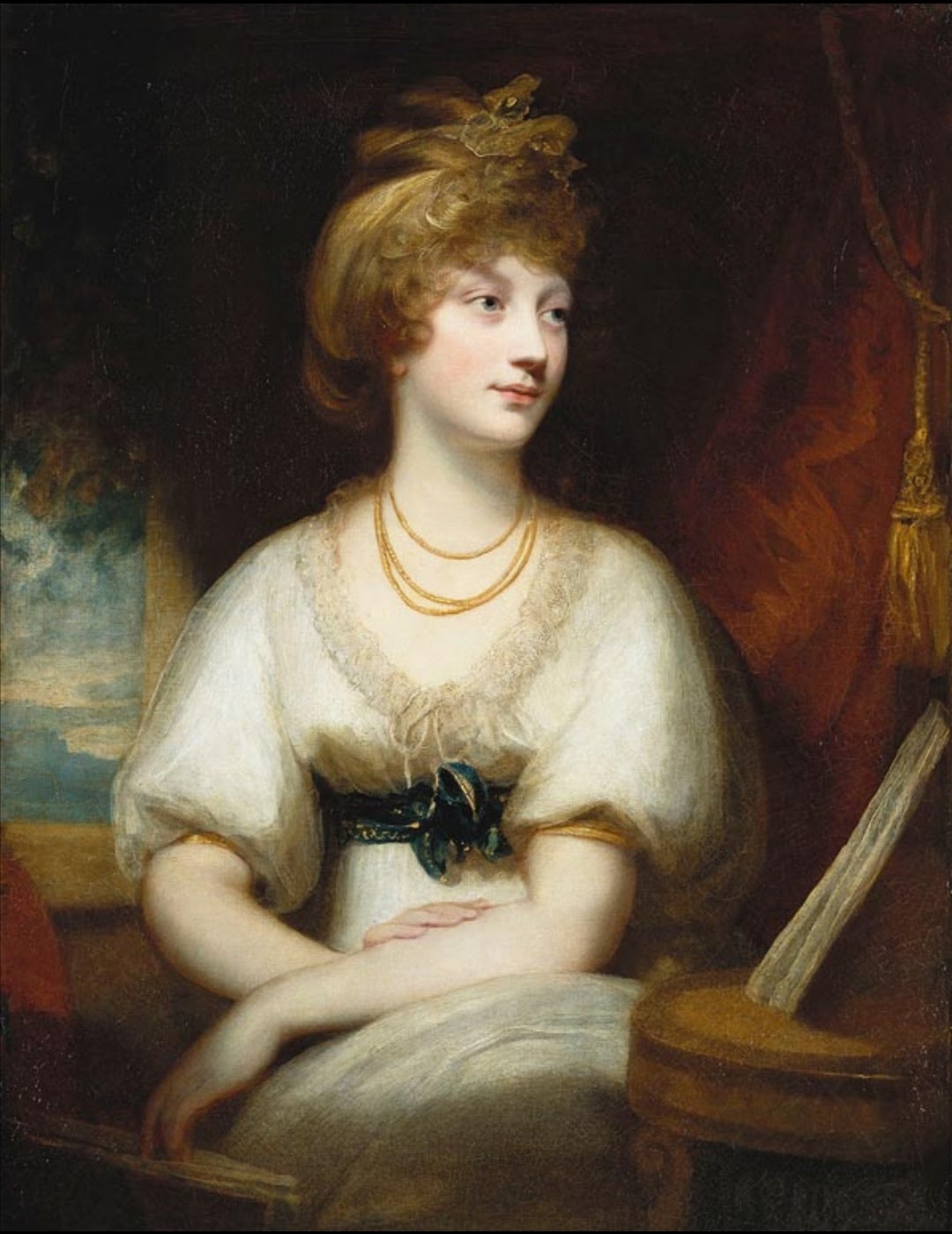 Portrait of Princess Amelia, daughter of George III and Queen Charlotte.