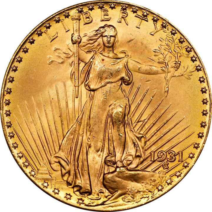 1931 Saint-Gaudens Double Eagle. 
