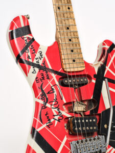 Van Halen's "Ad" guitar made by the guitarist and Kramer
