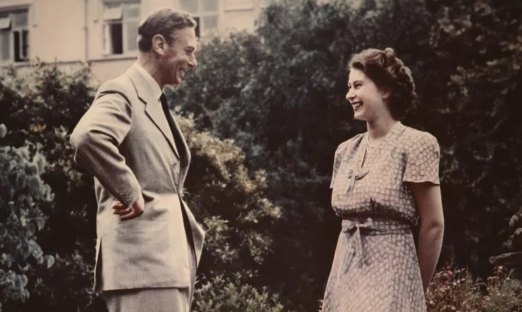 King George VI with his daughter Elizabeth II.