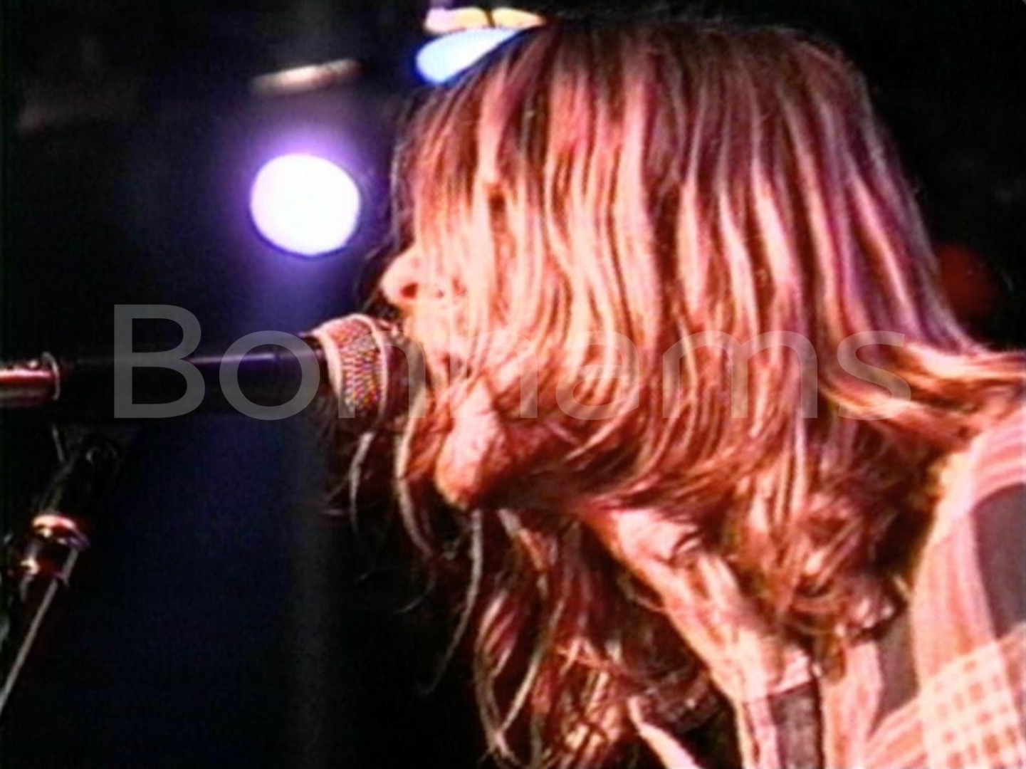 Kurt Cobain singing at Iguanas music venue in Tijuana, Mexico in February 1990.