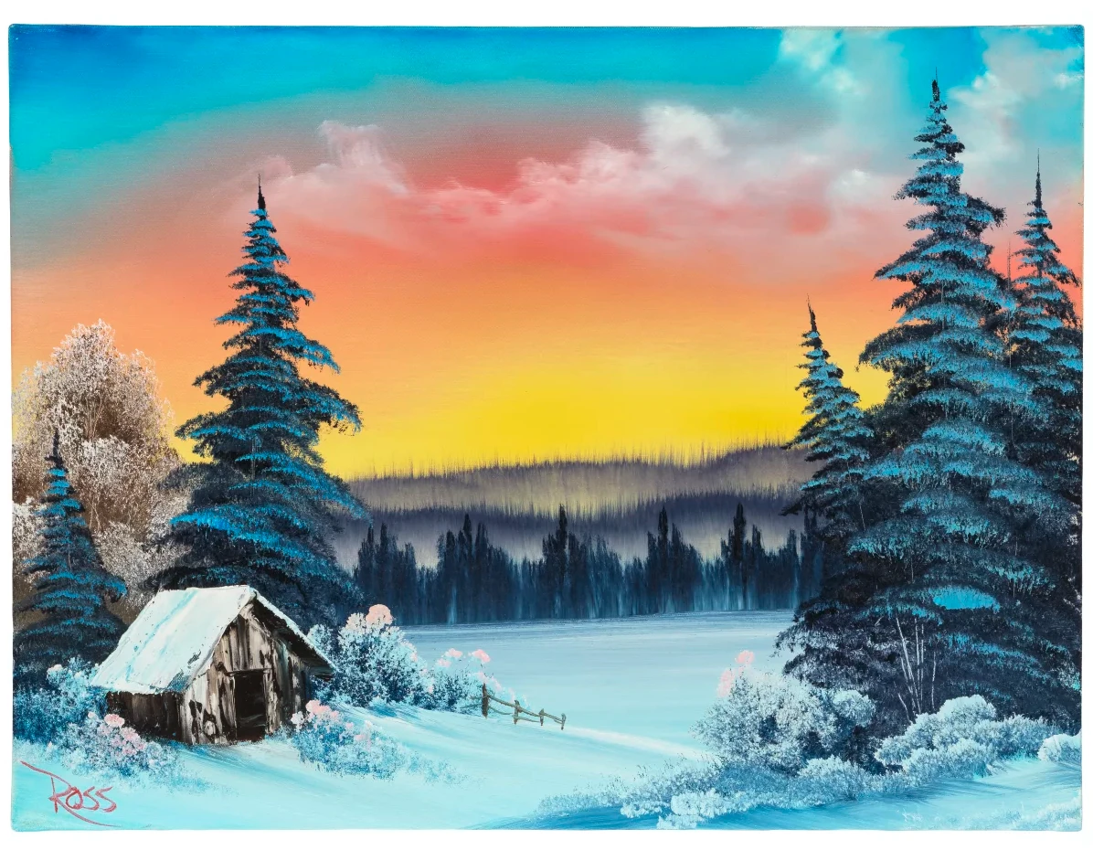 Bob Ross's painting WInter's Peace.