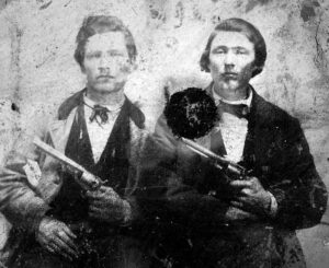 Probable portrait of Frank and Jesse James, circa 1865
