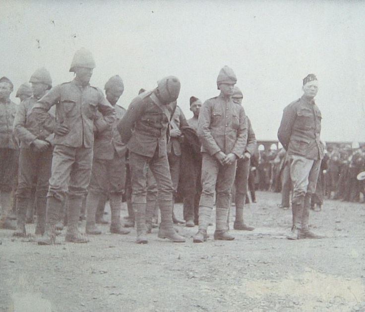 Winston Churchill in a Prisoner of War Camp in South Africa.