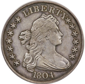 1804 Class III Draped Bust Dollar The Fabled Adams-Carter Specimen PR58 PCGS The Greatest Trophy in U.S. Numismatics