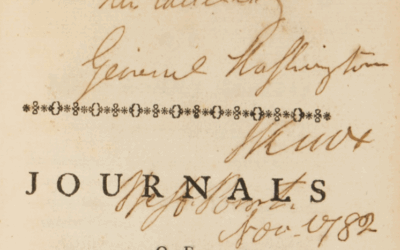 Title page of book owned by George Washington