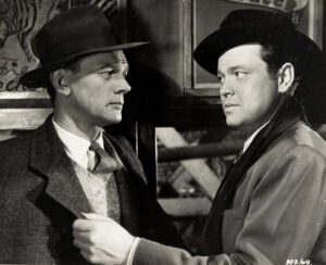 Joseph Cotten and Orson Welles in a still