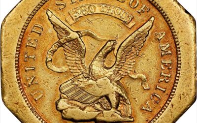 1851 Augustus Humbert $50. Lettered Edge. K-2. Rarity-5. 50 DC, 880 THOUS., No 50 on Reverse. AU-55 (PCGS). CAC. CMQ.