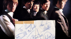 Rolling Stones autographs including Brian Jones with Band photo.