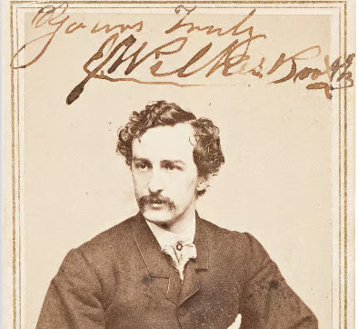John Wilkes Booth signed carte de visit