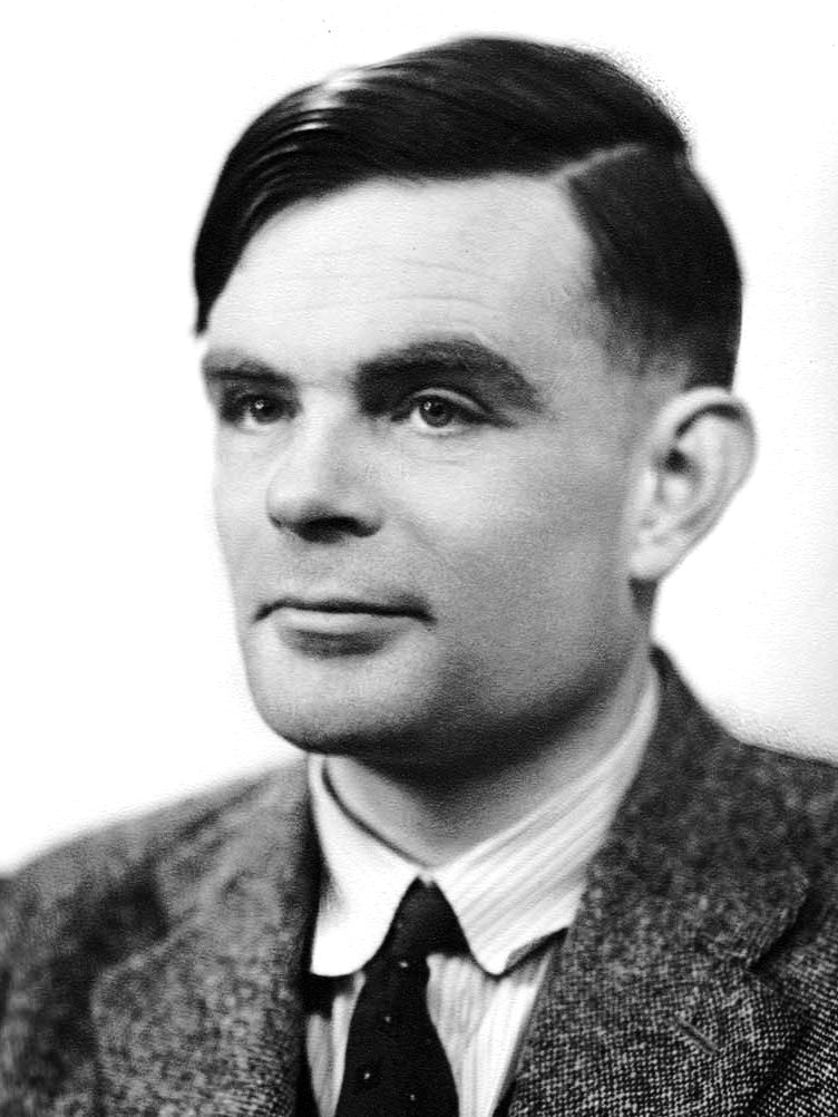 portrait photo of Alan Turing.