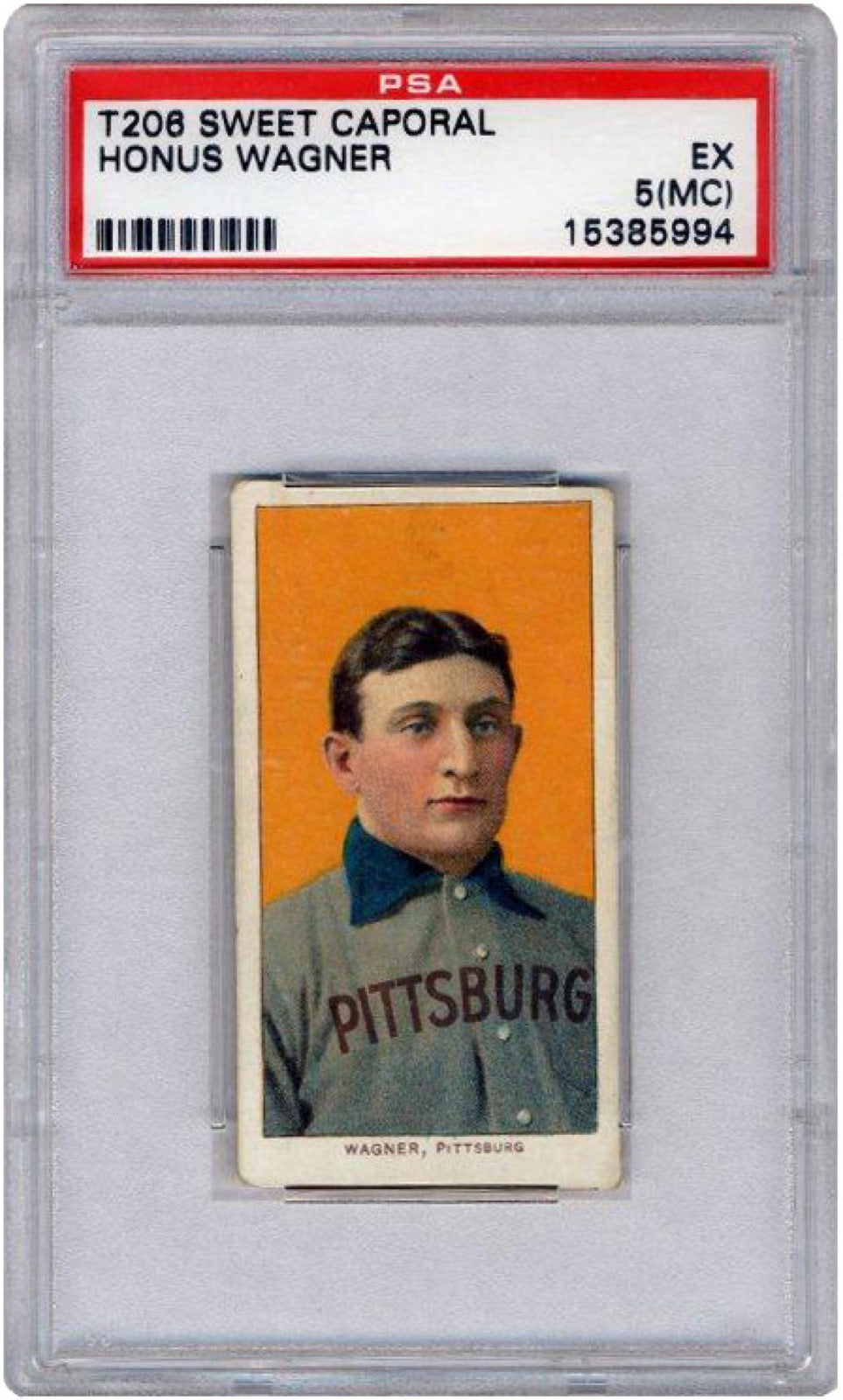 Trading card in a PSA grading holder