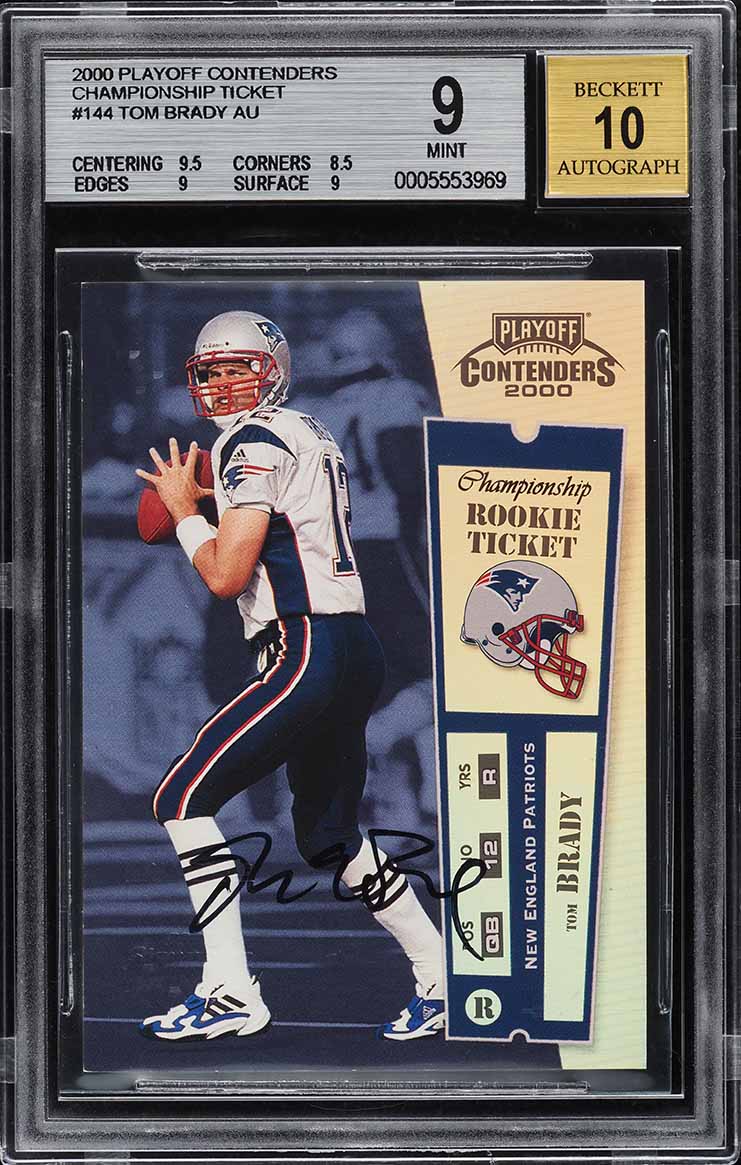 Tom Brady 2000 Playoff Contenders Championship Ticket rookie card