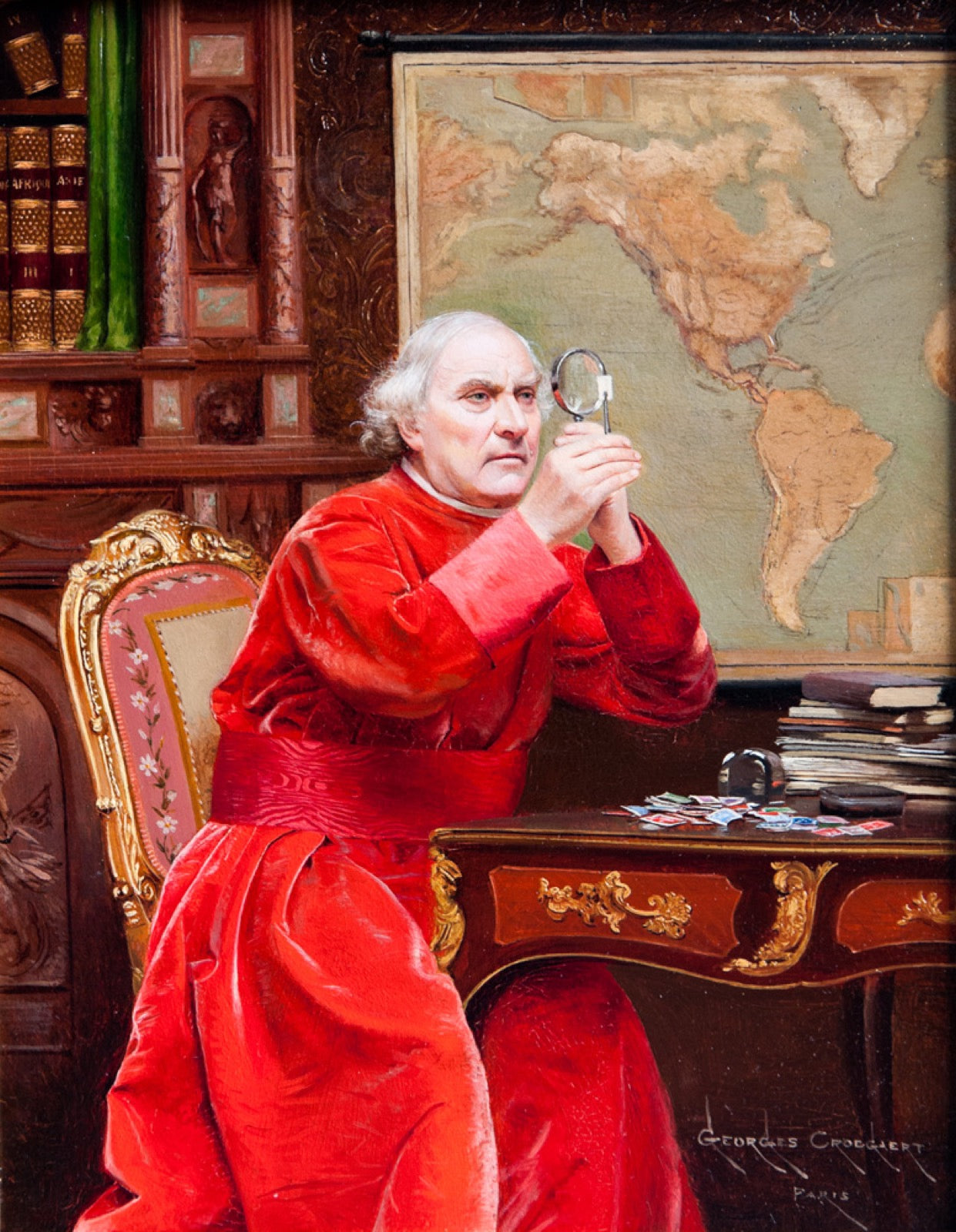 The Philatelist by Georges Croegaert