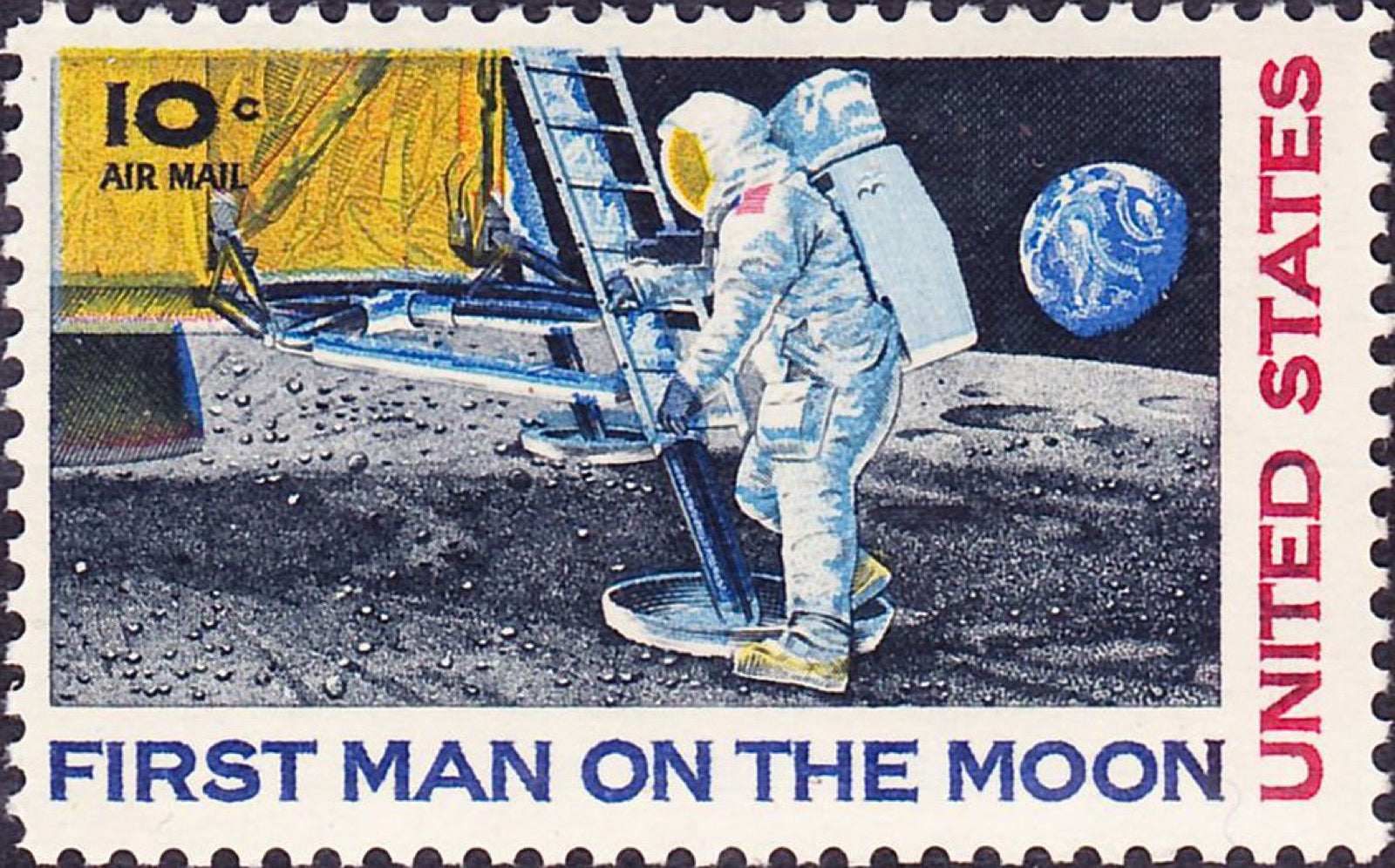 The 1969 ten-cent Moon Landing stamp, Scott C76