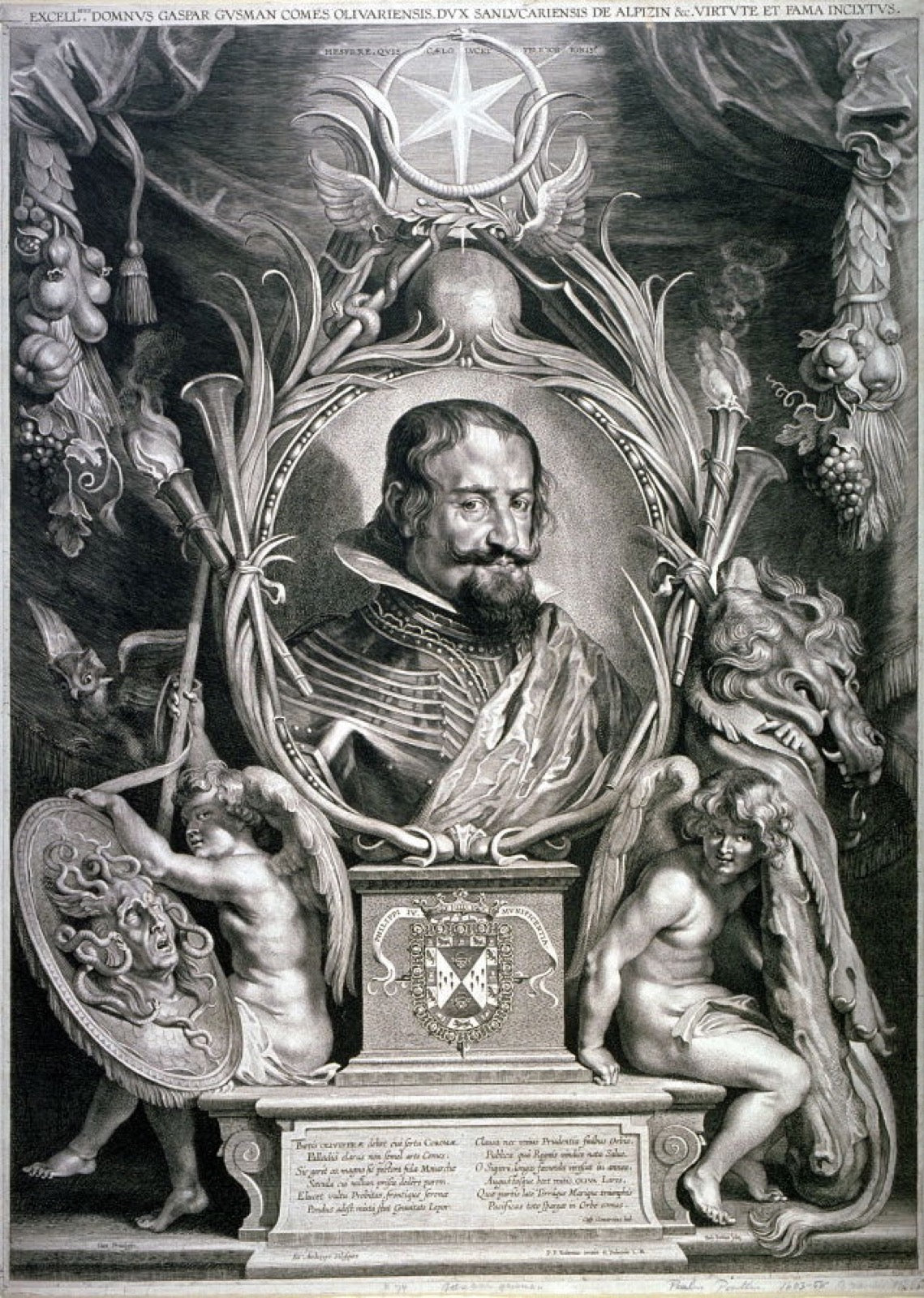 Gaspar de Guzman, Count of Olivares, engraved by Pontius