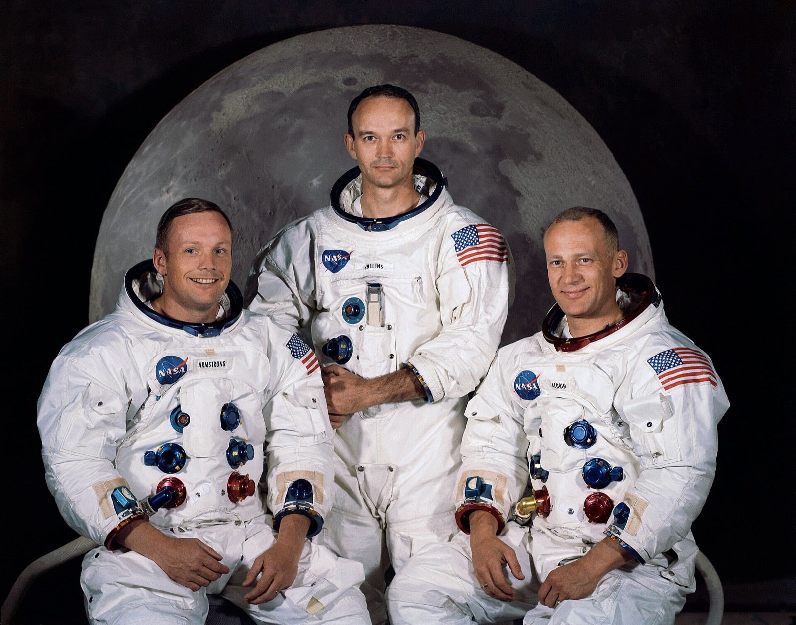 The Apollo 11 crew: Armstrong, Aldrin and Collins