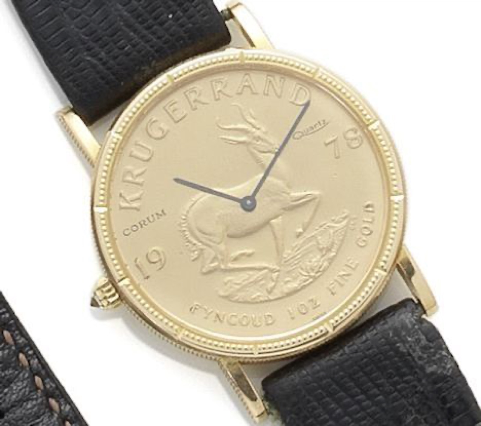 Corum wristwatch set with a 1978 Krugerrand