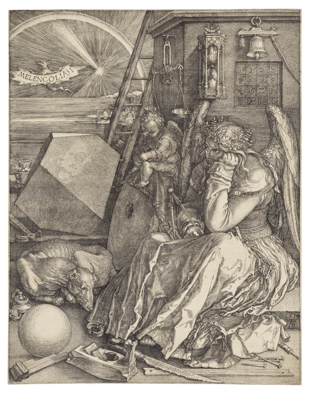 Albrecht Dürer's engraving Melencolia I, 1514