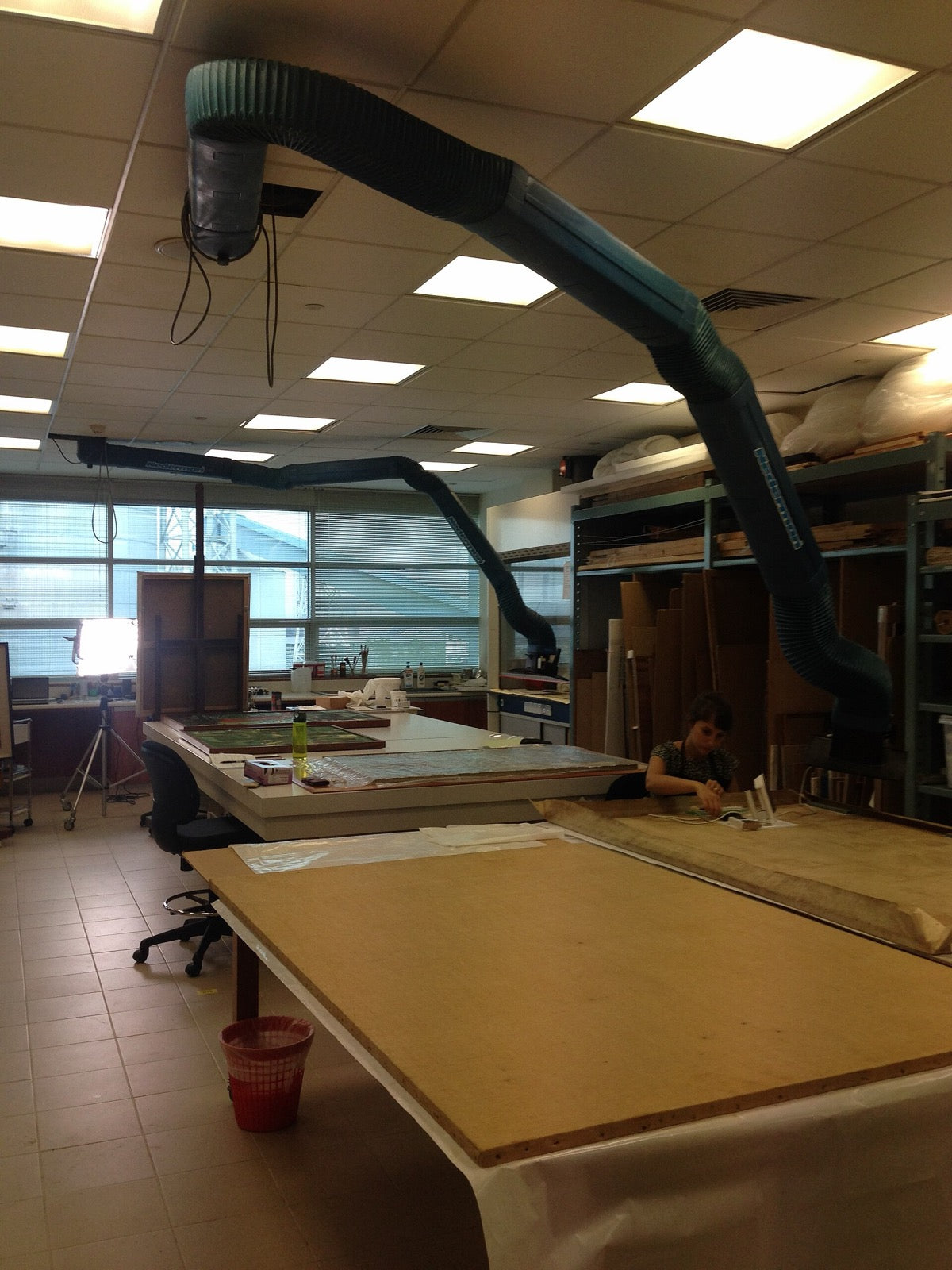 A paintings conservation laboratory