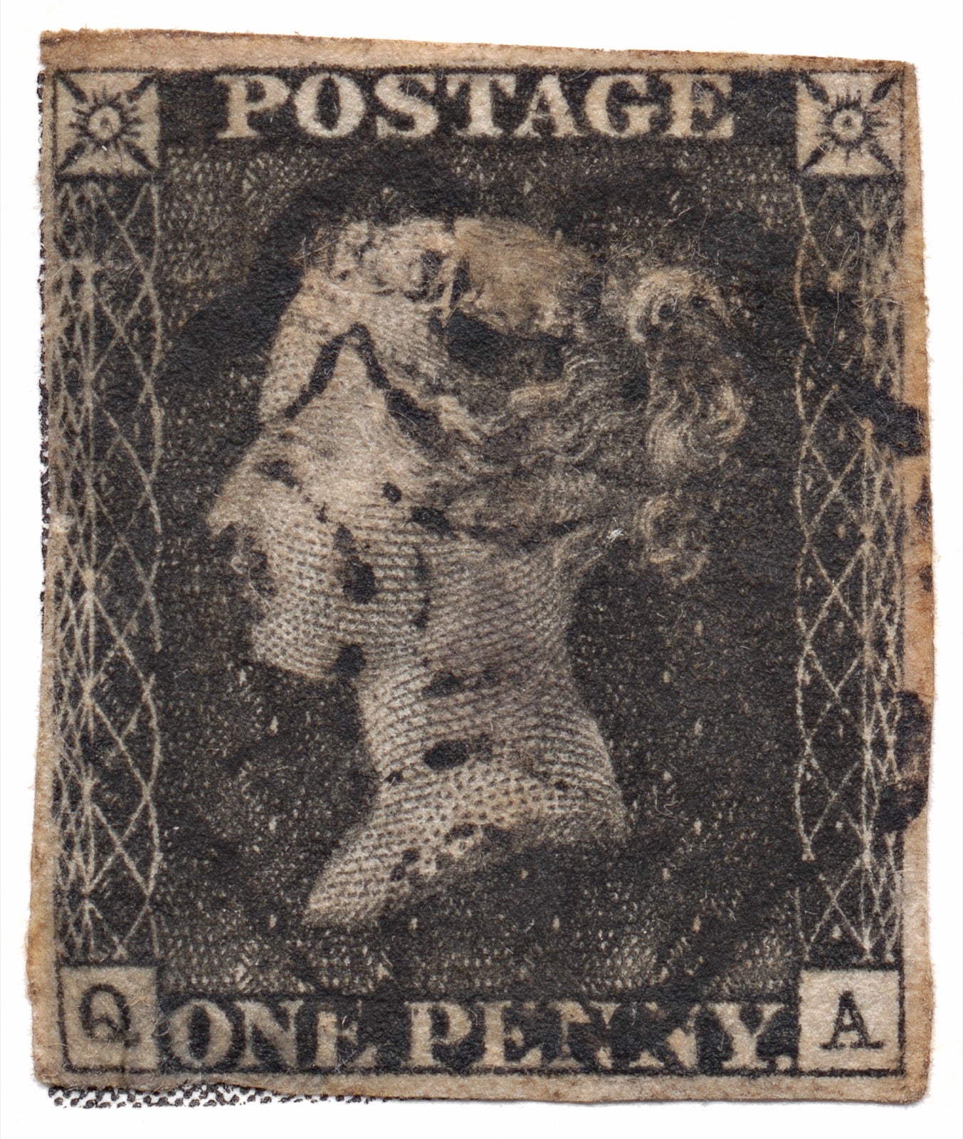 A Penny Black, whose price varies sharply with condition
