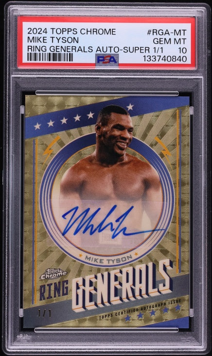 2024 Topps Chrome Mike Tyson Ring Generals superfractor