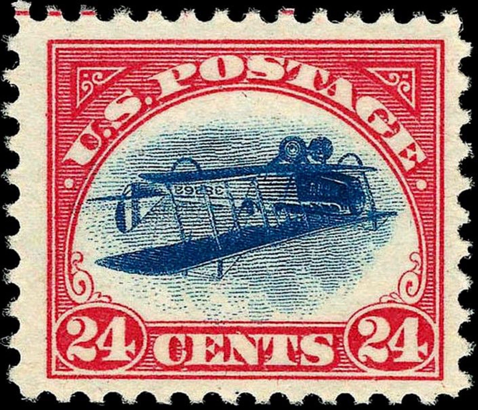 Inverted Jenny error stamp of 1918