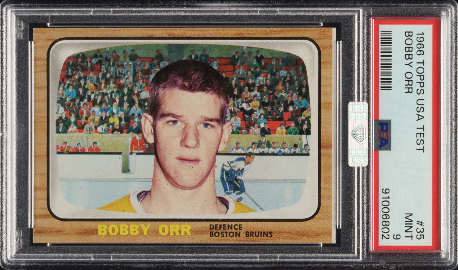 1966-67 Topps USA Test Bobby Orr rookie card