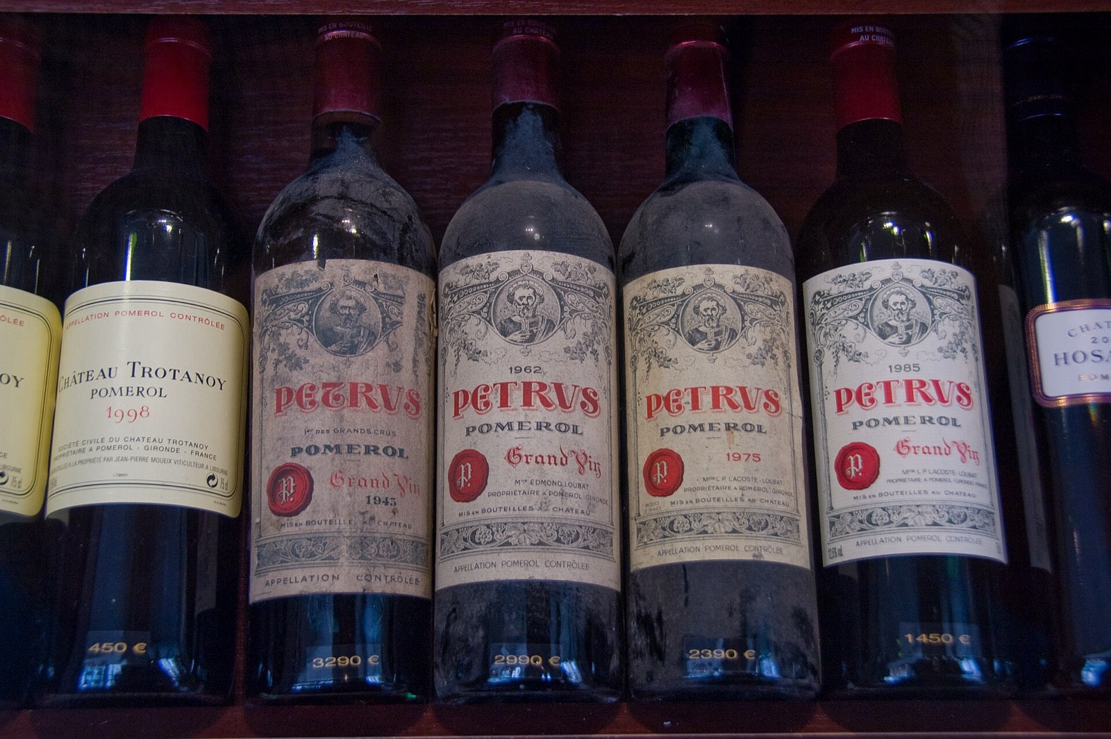 Bottles of Château Petrus, Pomerol