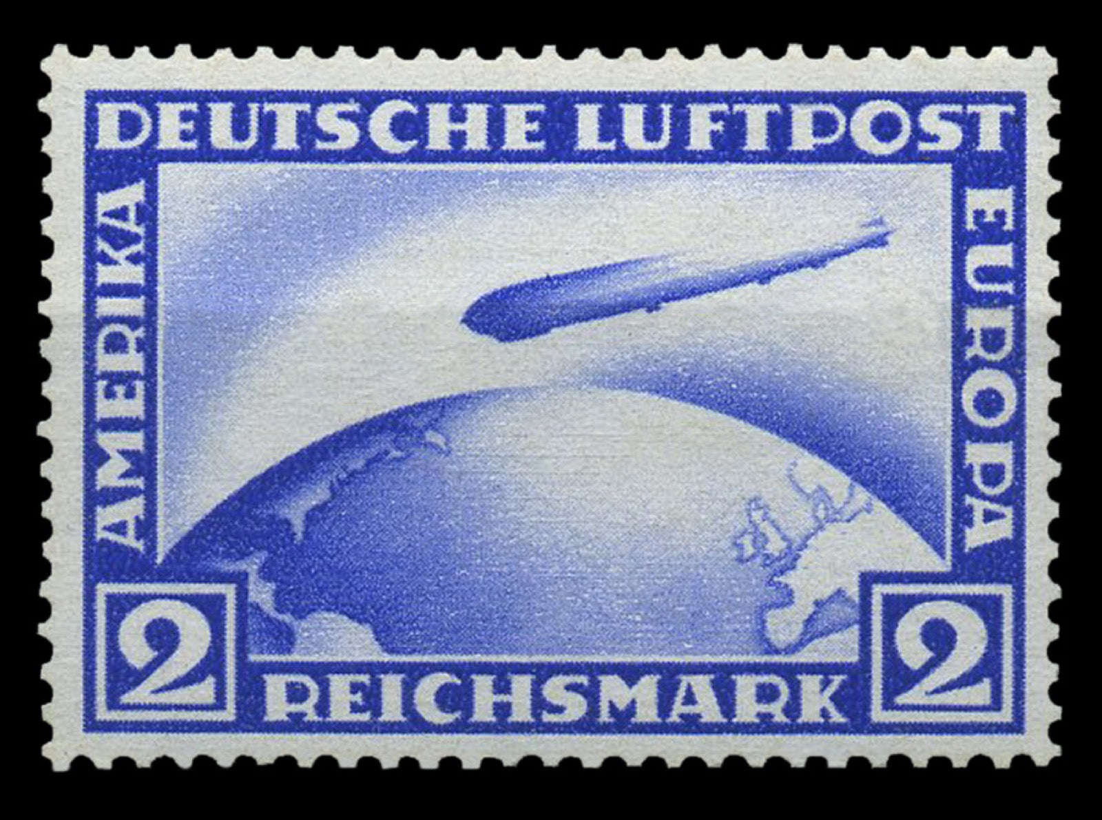 1928 Graf Zeppelin airmail stamp of the German Reich