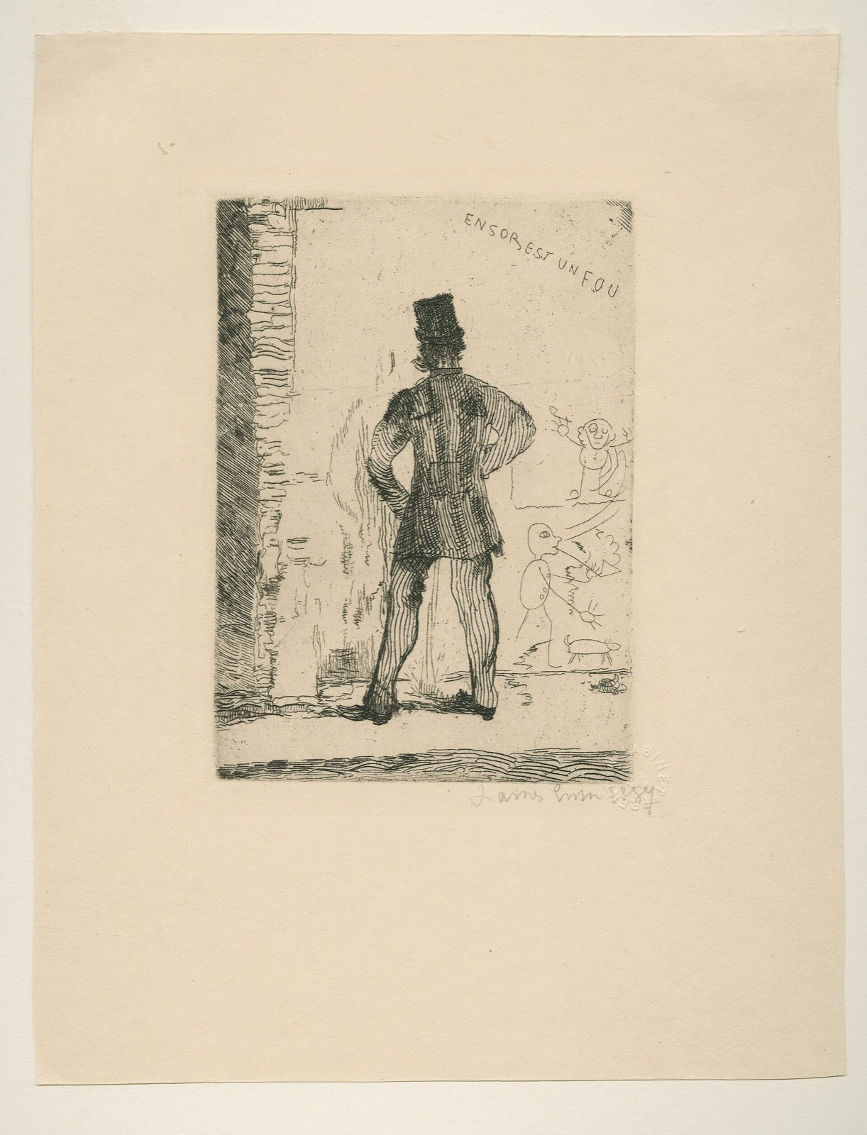 Le Pisseur, Ensor's 1887 parody of Jacques Callot
