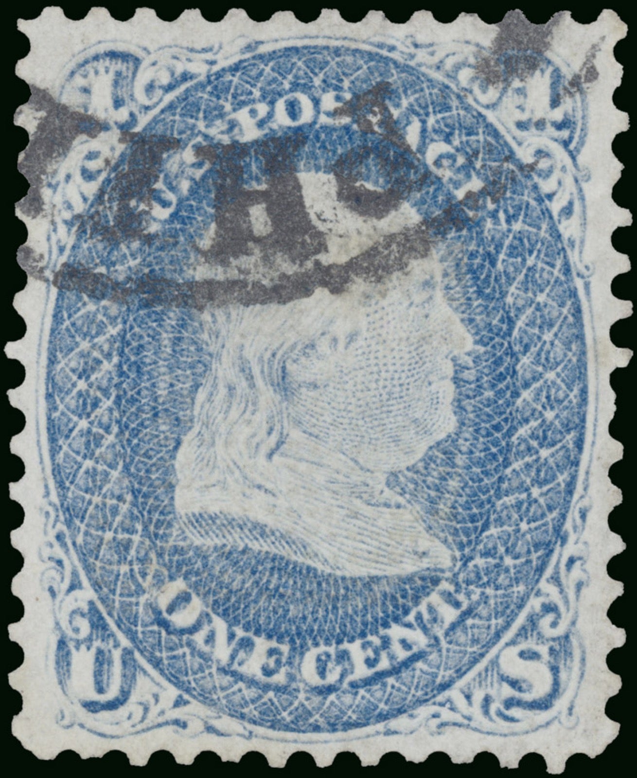 The 1868 one cent Z Grill, America's rarest stamp