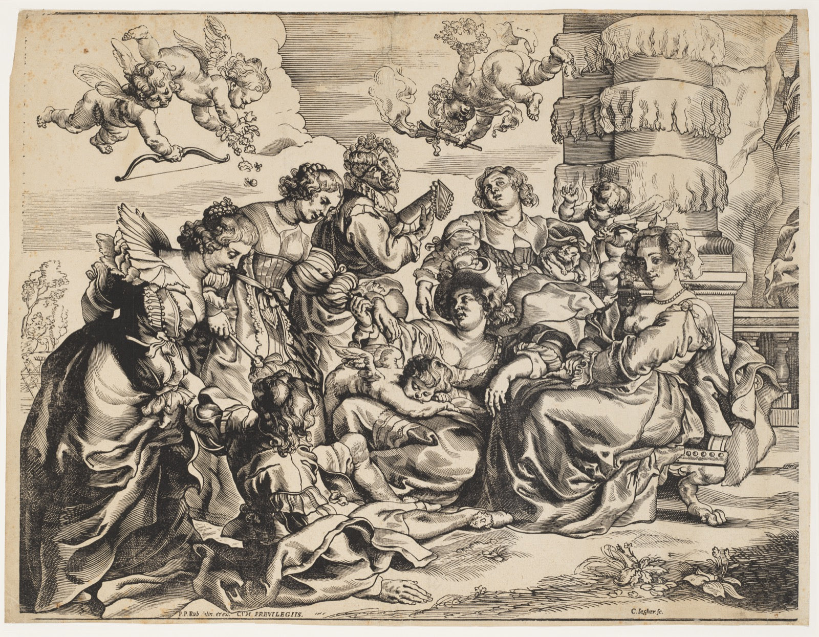 The Garden of Love, woodcut by Christoffel Jegher after Rubens