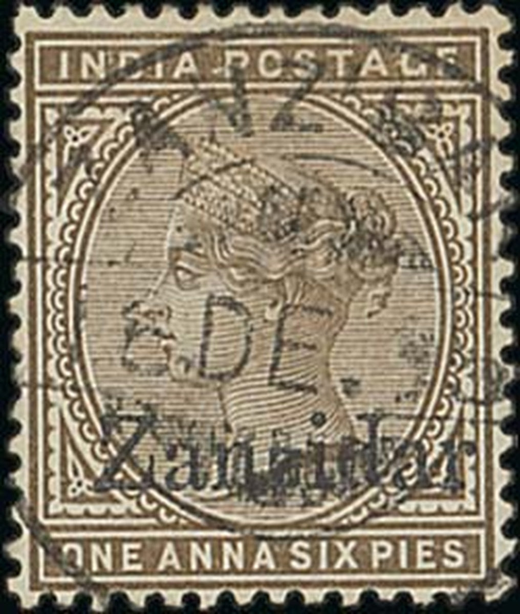 Zanzibar stamp misprinted "zanzidar" for "zanzibar"
