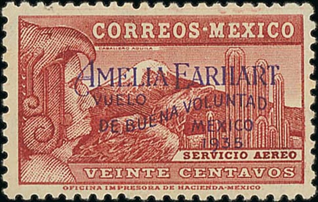 Mexico's 1935 Amelia Earhart airmail stamp